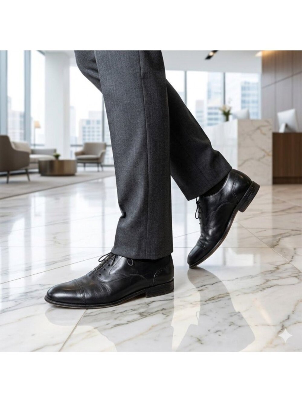 Magnanni Black Leather Cap Toe Oxford Dress Shoes Mens 9 M Spain Luxury Matte